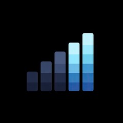 Fototapete - Abstract Growth Chart with Gradient Bars Representing Data Increase in Business or Technology Environment