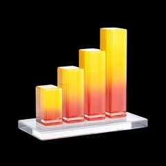 Poster - Colorful Gradient Bar Chart Displaying Increasing Data Trends for Business Growth and Analysis