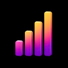 Poster - Colorful Gradient Bars Representing Growth in a Modern and Minimalist Style for Digital and Graphic Design Applications