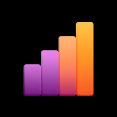 Fototapete - Colorful gradient bars representing data visualization and growth in modern analytics and business performance measurement