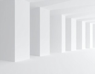 Leinwandbilder - Abstract wavy architecture space with empty concrete floor, Soft