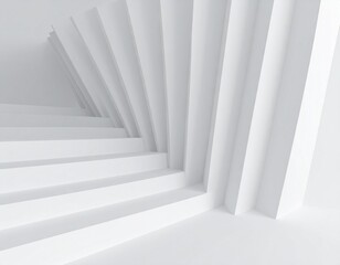 Leinwandbilder - Abstract wavy architecture space with empty concrete floor, Soft