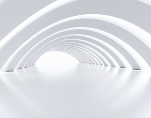 Leinwandbilder - Abstract wavy architecture space with empty concrete floor, Soft
