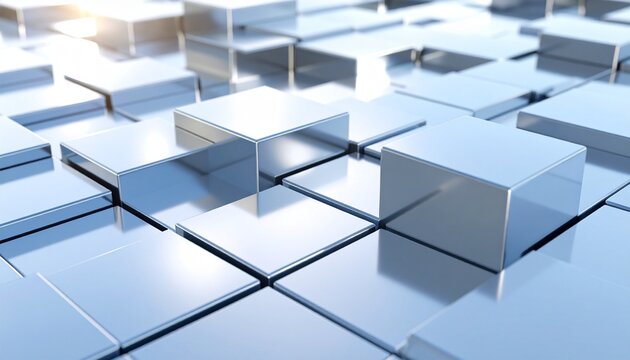 3d illustration of abstract architecture background, geometric architectural with