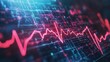 © In - Heartbeat Monitor Pulse in Red and Pink on Isolated White Canvas