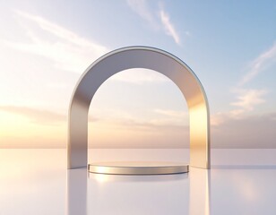 Leinwandbilder - 3d illustration of abstract minimal architecture background, geometric 