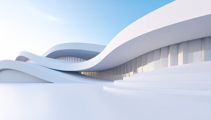 Leinwandbilder - 3d illustration of abstract minimal architecture background,