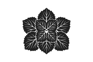 begonia vector silhouette illustration isolated on white background