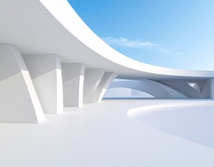 Leinwandbilder - 3d illustration of abstract minimal architecture background,