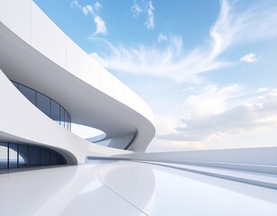 Leinwandbilder - 3d illustration of abstract minimal architecture background,