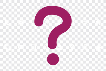Poster - Question mark icon. Question mark simple black style symbol sign for apps and website, vector illustration.