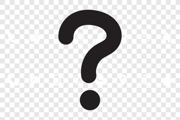 Poster - Question mark icon. Question mark simple black style symbol sign for apps and website, vector illustration.
