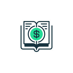 Poster - College Fund Two Tone Color Icon. linear style sign for mobile concept and web design. Outline vector icon.