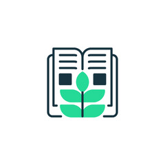 Poster - Educational Growth Two Tone Color Icon. linear style sign for mobile concept and web design. Outline vector icon.