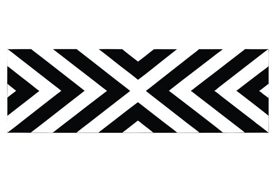 Abstract Black and White Geometric Pattern Chevron Stripes and Arrow Design