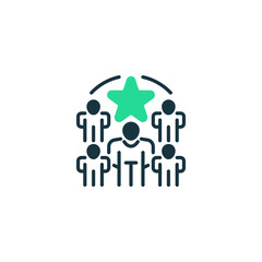 Poster - Team Leader line icon. Universal creative premium symbol. Vector sign icon logo template. Vector illustration