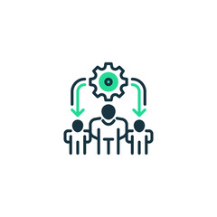Poster - Delegation line icon. Universal creative premium symbol. Vector sign icon logo template. Vector illustration