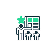 Poster - Mentorship line icon. Universal creative premium symbol. Vector sign icon logo template. Vector illustration