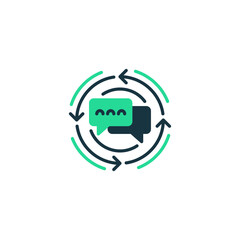 Poster - Feedback Exchange line icon. Universal creative premium symbol. Vector sign icon logo template. Vector illustration