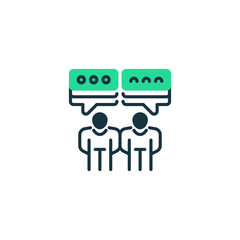Poster - Open Dialogue line icon. Universal creative premium symbol. Vector sign icon logo template. Vector illustration
