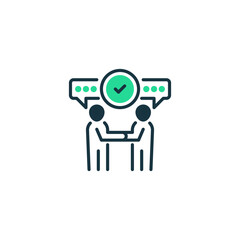 Poster - Conflict Resolution line icon. Universal creative premium symbol. Vector sign icon logo template. Vector illustration