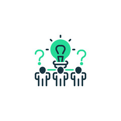 Poster - Team Problem Solving line icon. Universal creative premium symbol. Vector sign icon logo template. Vector illustration