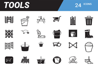 Poster - Tool Icons: A collection of clean, graphic icons. perfect for websites or print.