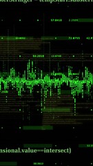 Poster - Animation of digital data processing over black background
