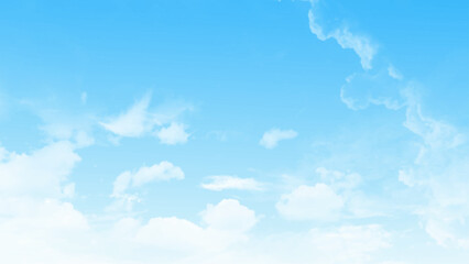 Poster - Background with clouds on blue sky. Vector background. Natural view of clear blue sky and clouds, clouds with background. 