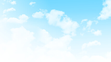 Poster - Background with clouds on blue sky. Natural view of clear blue sky and clouds, clouds with background. Vector background. 