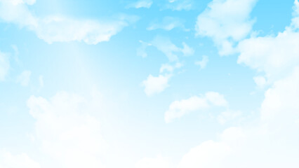 Poster - Natural view of clear blue sky and clouds, clouds with background. Background with clouds on blue sky. Vector background. 