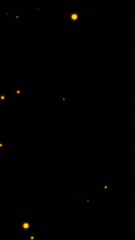 Poster - Animation of yellow glowing spots pattern moving on black background