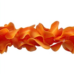 Poster - Vibrant Orange Textile Drapery Waves Flowing in Soft Curves