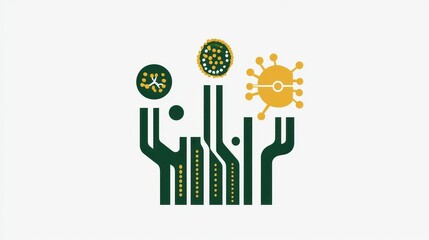 Poster - Graphic design featuring interconnected shapes and lines.