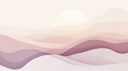 Poster - Serene landscape of rolling hills under bright sun