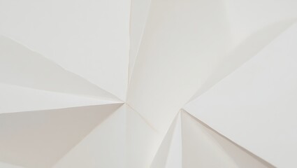 Leinwandbilder - Abstract White Paper Texture Geometric Origami-Inspired Design