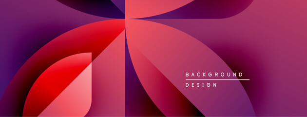 Aufkleber - Abstract fluid shapes blend, creating vibrant magenta, red gradients. Design features text background, design. Modern aesthetic, smooth transitions.