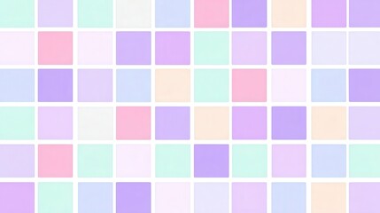 Poster - pastel-colored square pattern.
