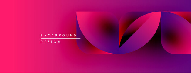 Poster - Abstract gradient design. Pink, purple hues blend smoothly. Modern aesthetic, simple text elements present. Clean visual composition.