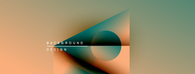 Poster - Abstract gradient design. Fluid shapes blend orange, teal, gray. Minimalist composition with text elements. Modern aesthetic.
