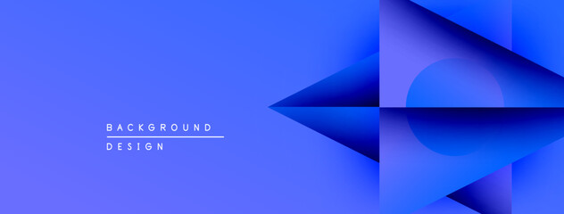 Aufkleber - Abstract blue gradient design. Geometric shapes overlap creating modern visual effect. Text reads background design. Simple, clean aesthetic.