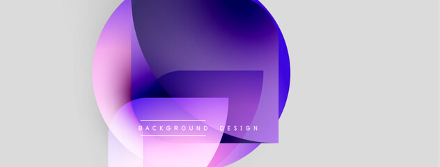 Poster - Abstract fluid shapes, purple hues, white background. Modern design element for digital projects, presentations. Minimalist aesthetic.