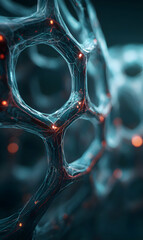 Poster - Intricate fractal structures of neural network design visualizing interconnected web featuring