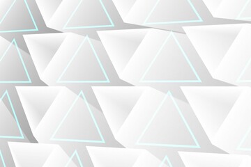 Poster - Futuristic white triangles