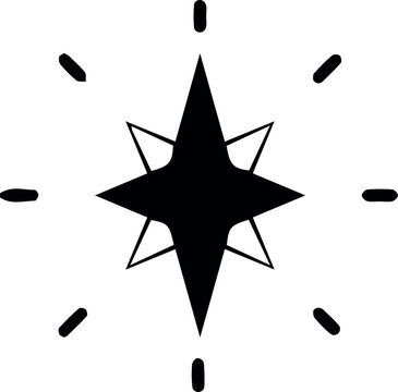 Star icon vector on white background