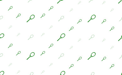 Aufkleber - Seamless pattern of large and small green tennis racket symbols. The elements are arranged in a wavy. Illustration on light green background