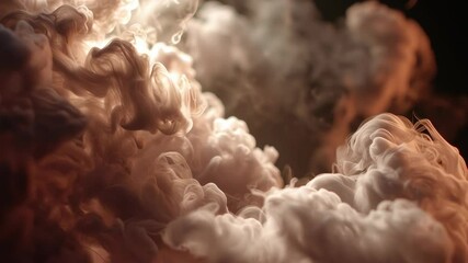 Poster - Volumetric Clouds with Smoky Texture and Dim LED Lighting Under a Camera Perspective