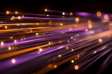 Fototapete - 
Abstract background with colorful, glowing light streaks and lines moving rapidly in perspective, representing the speed of data transfer or technology in the digital world.