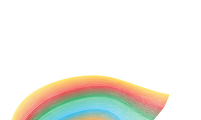 Fototapete - Abstract rainbow swirl with white lines isolated on white background