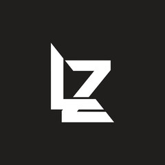 Leinwandbilder - Letter LZ or ZL vector logo design inspiration.